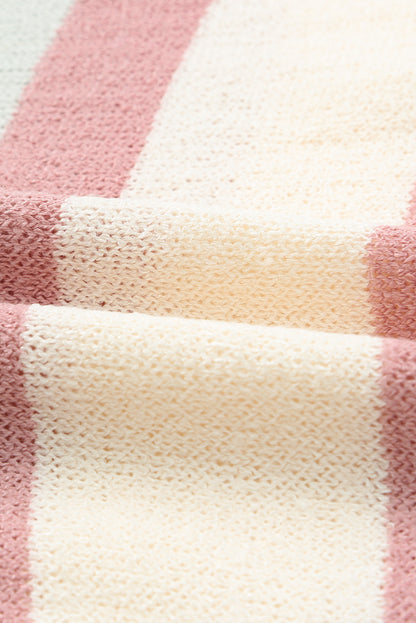 Langarm-Kapuzenpullover mit Farbblock und Kordelzug