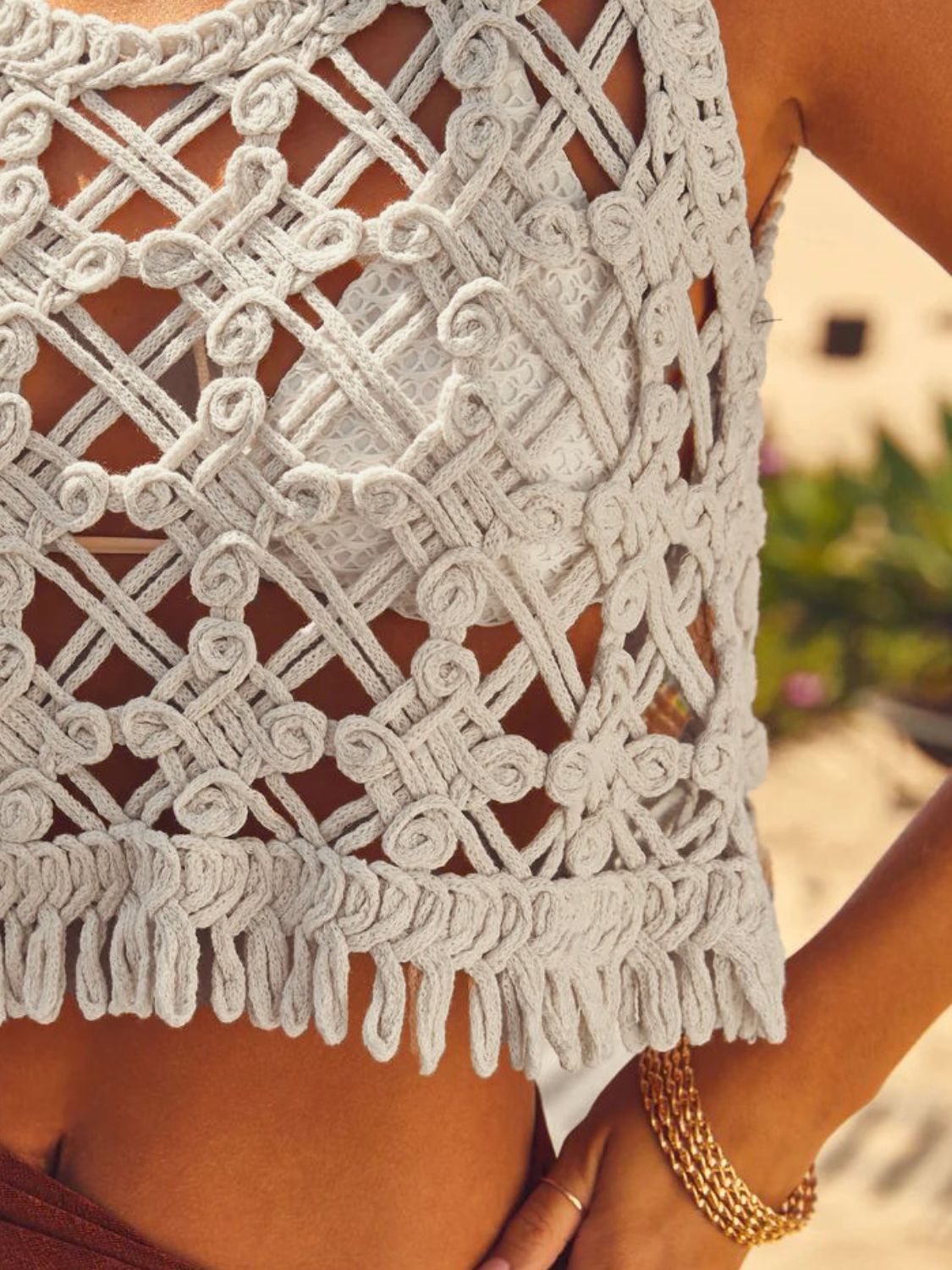 Tanktop mit Rundhalsausschnitt und Cut-Outs