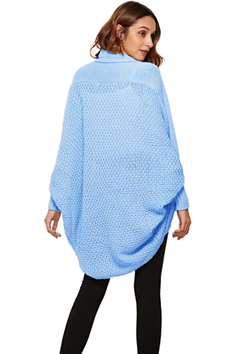 Strickjacke mit offenen Fledermausärmeln vorne