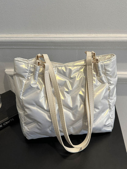 Schultertasche aus strukturiertem Polyester