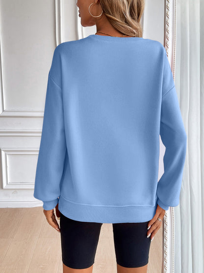 Ivy Lane Langarm-Sweatshirt mit Rundhalsausschnitt