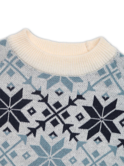 Perfee – Langärmliger Pullover mit Rundhalsausschnitt und Grafik