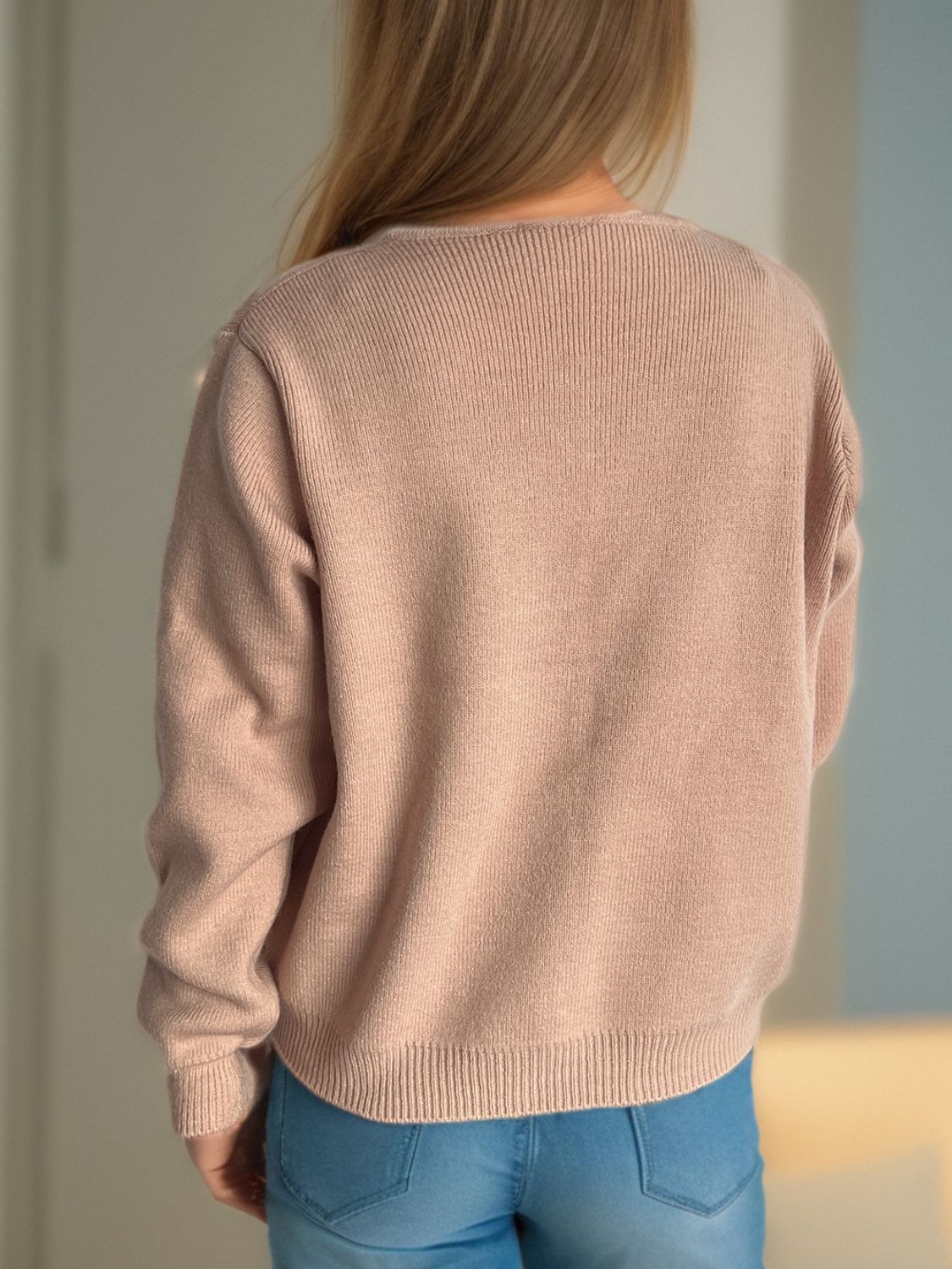 Langärmliger Cardigan mit Knopfleiste und Taschen