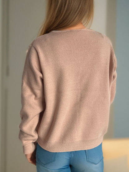 Langärmliger Cardigan mit Knopfleiste und Taschen