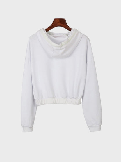 Perfee Kapuzenpullover mit Kordelzug und Buchstaben-Print