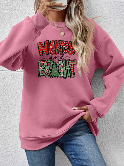MERRY AND BRIGHT Langarm-Sweatshirt