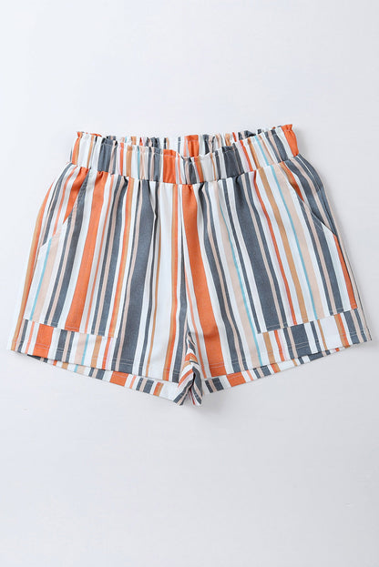 Gestreifte Shorts mit elastischer Taille