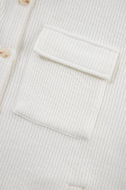 Langärmlige Hemdjacke mit Knopfleiste