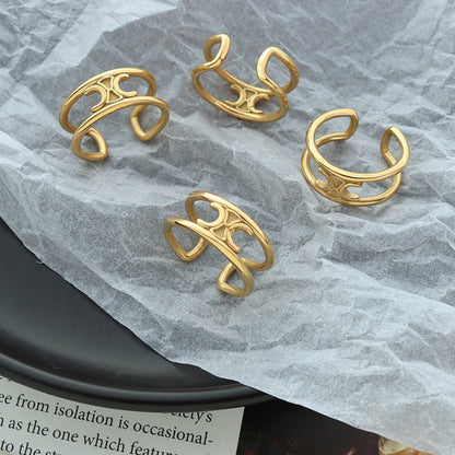 Doppellagiger Ring aus Titanstahl