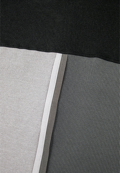 Langarm-Sweatshirt mit Farbblock-Muster und Kragen