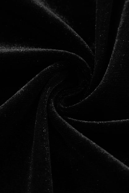 Kleid mit Rüschensaum, Schlitz, V-Ausschnitt und langen Ärmeln