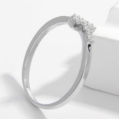 925 Sterling Silber Zirkon Kreuz Ring