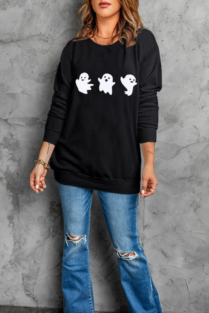 Ghost Langarm-Sweatshirt mit Rundhalsausschnitt