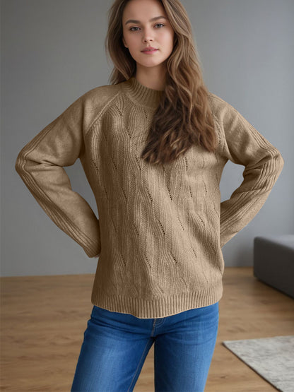 Pullover mit Rollkragen und langen Ärmeln