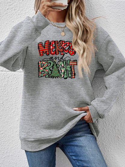 MERRY AND BRIGHT Langarm-Sweatshirt