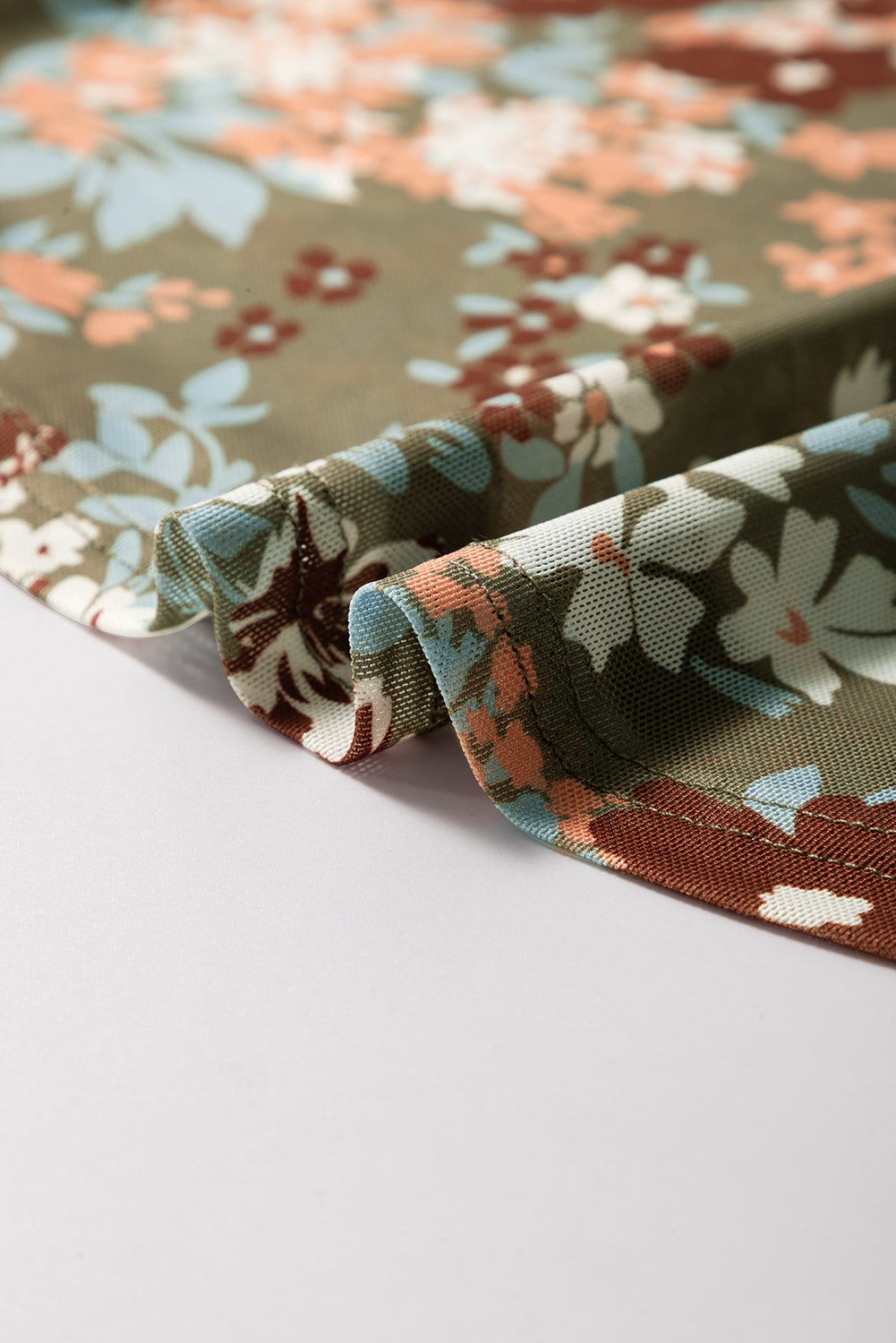 Langarm-T-Shirt mit Rundhalsausschnitt und Blumenmuster