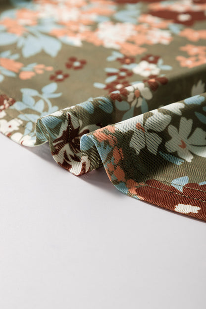 Langarm-T-Shirt mit Rundhalsausschnitt und Blumenmuster