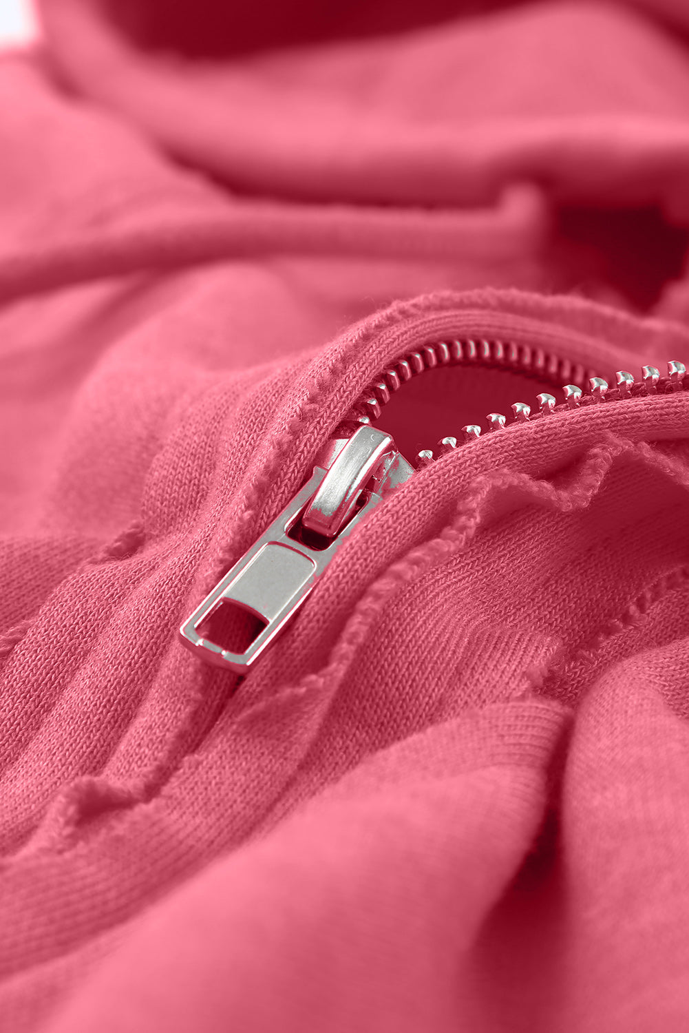 Kapuzenpullover mit Reißverschluss und Kordelzug und sichtbaren Nähten