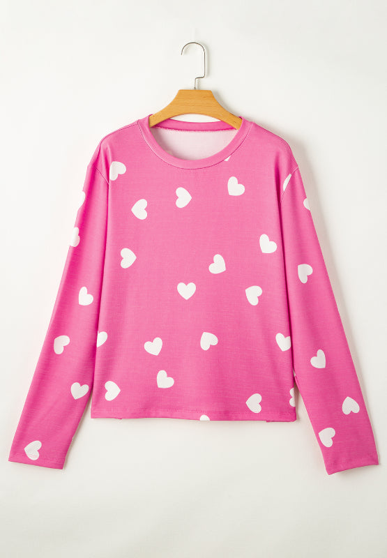 Set aus langärmligem Oberteil mit Rundhalsausschnitt und Shorts mit elastischer Taille