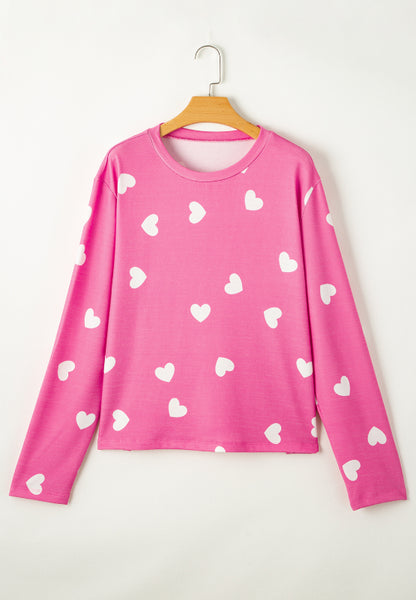 Set aus langärmligem Oberteil mit Rundhalsausschnitt und Shorts mit elastischer Taille