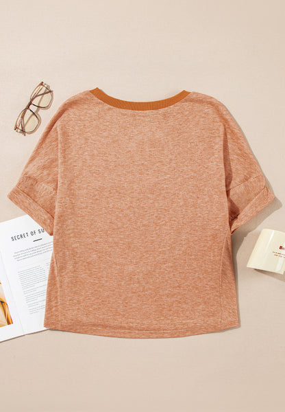 T-Shirt mit Rundhalsausschnitt und Herz-Patch