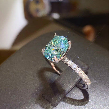 2 Karat Moissanit Zirkon 925 Sterling Silber Ring