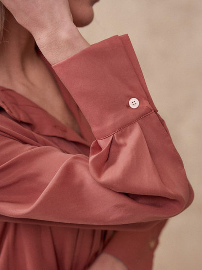 Perfee – Langärmliges Hemd mit gerüschtem Kragen