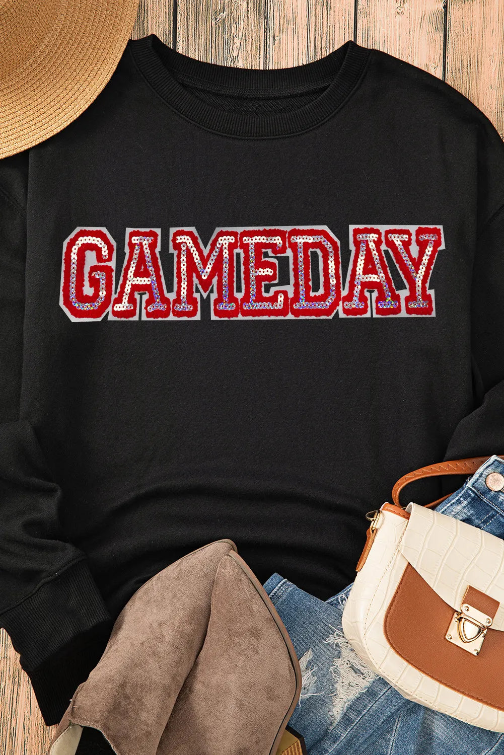 GAME DAY Rundhals-Langarm-Sweatshirt