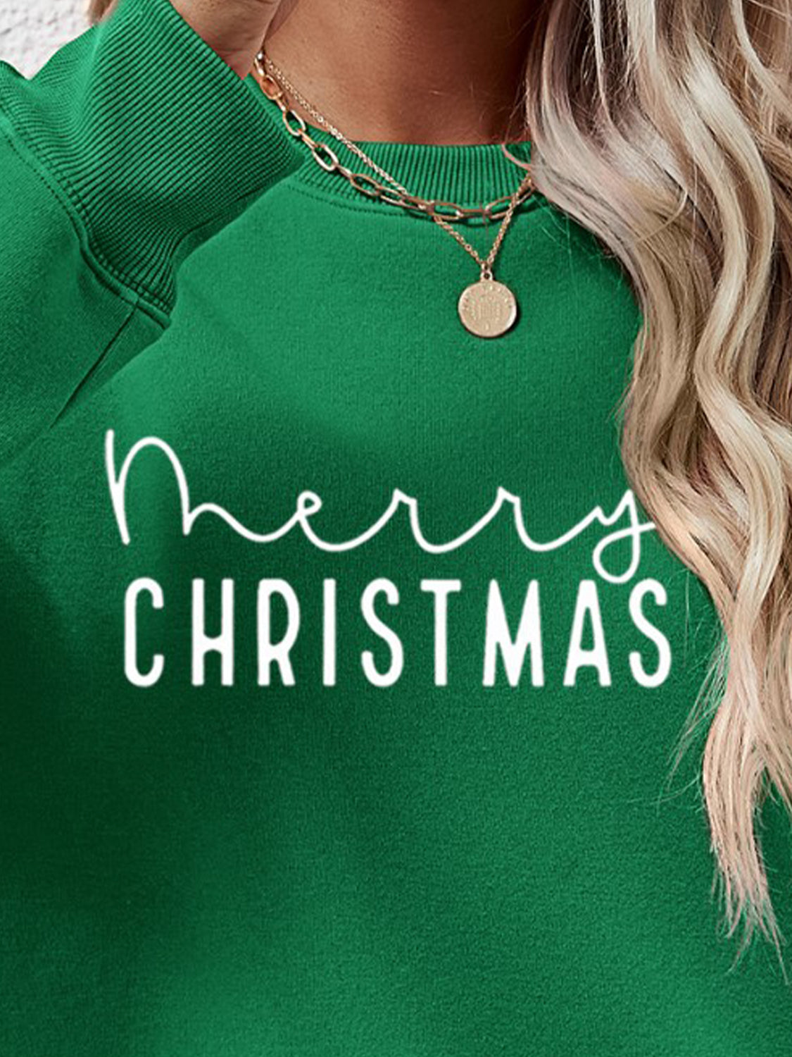 MERRY CHRISTMAS Sweatshirt mit überschnittenen Schultern