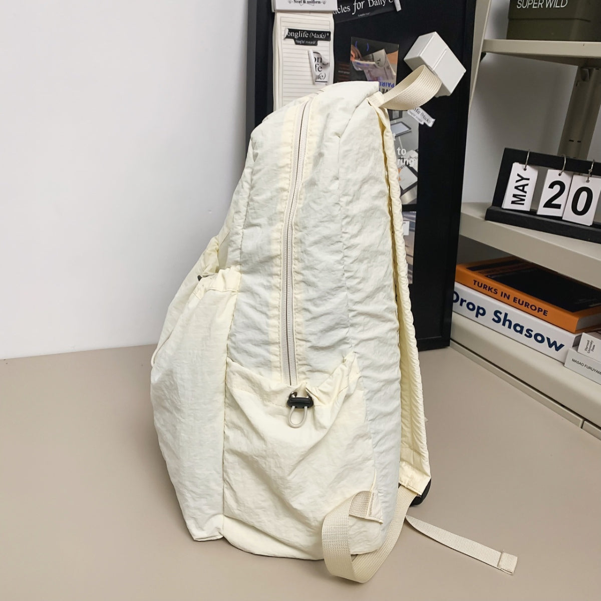 Rucksack aus Nylon mit Kordelzug