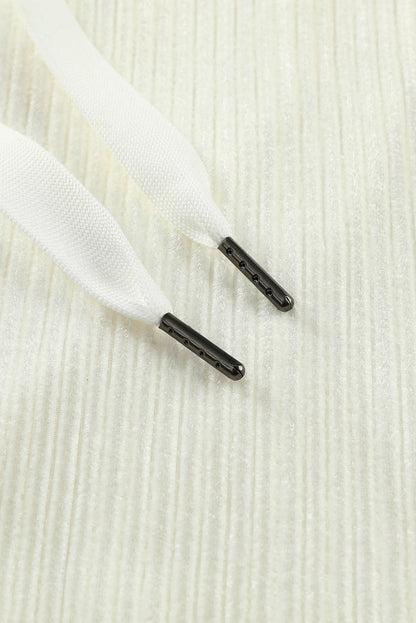 Kapuzenpullover mit überschnittener Schulter und Kordelzug