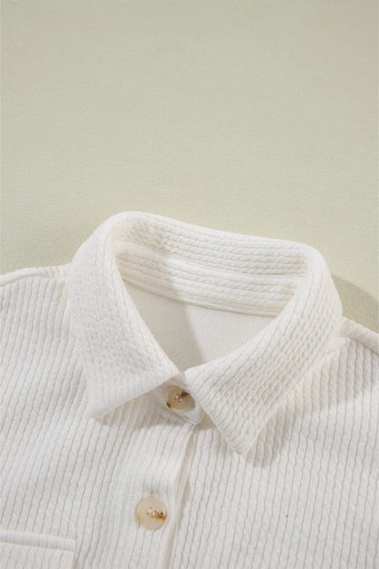 Langärmlige Hemdjacke mit Knopfleiste
