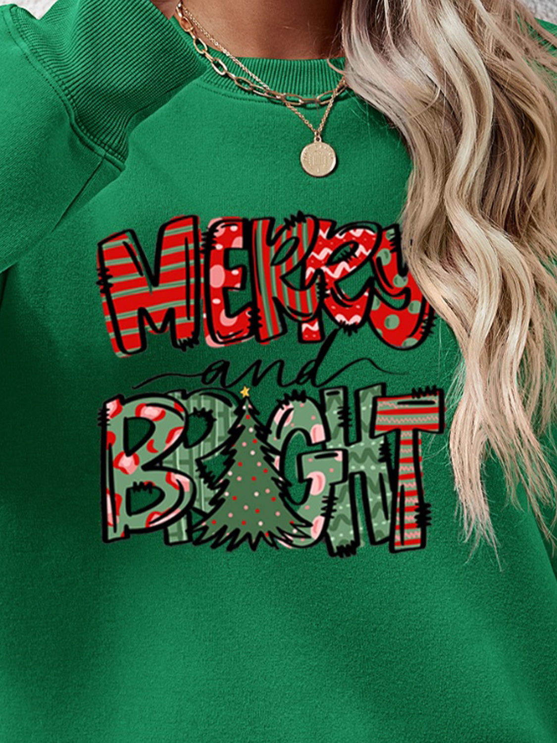 MERRY AND BRIGHT Langarm-Sweatshirt