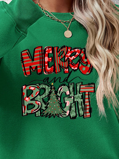 MERRY AND BRIGHT Langarm-Sweatshirt