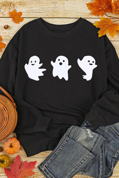 Ghost Langarm-Sweatshirt mit Rundhalsausschnitt