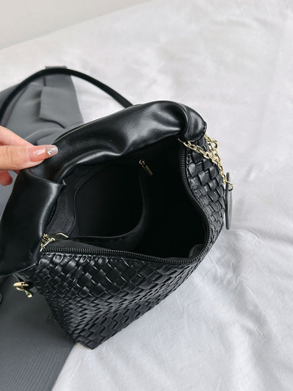 Gewebte Umhängetasche aus PU-Leder