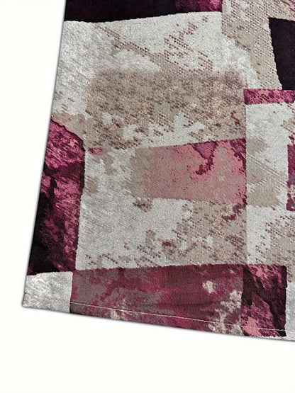 Bedruckte, kurzärmlige Bluse mit Einkerbungen