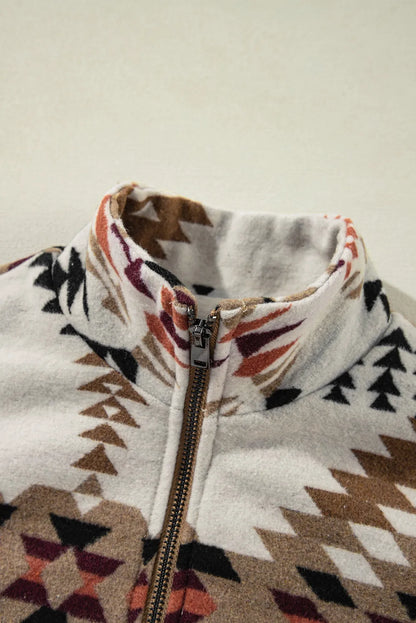 Jacke mit Stehkragen und Reißverschluss