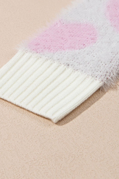 Pullover mit Rundhalsausschnitt und Herzdetail