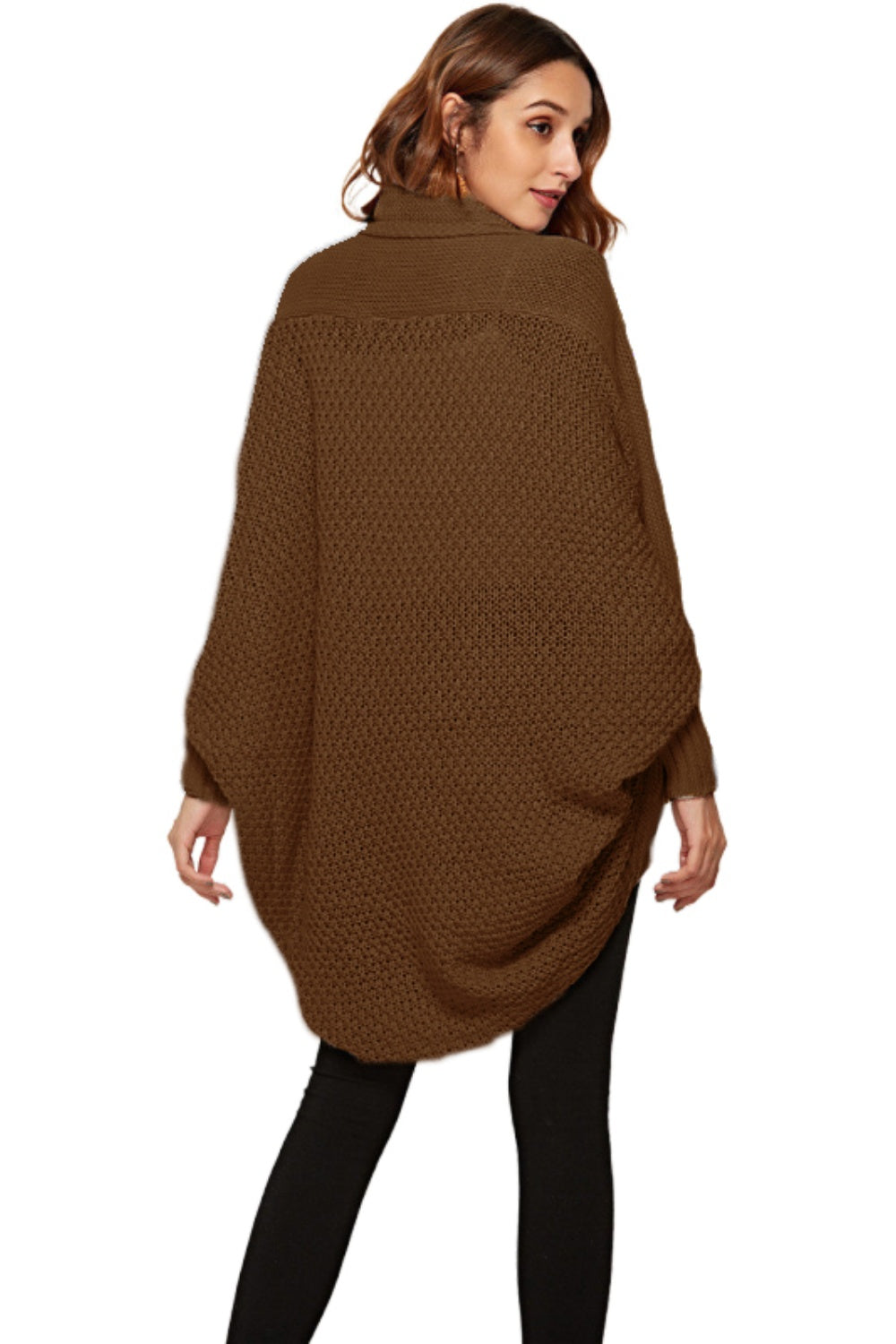 Strickjacke mit offenen Fledermausärmeln vorne