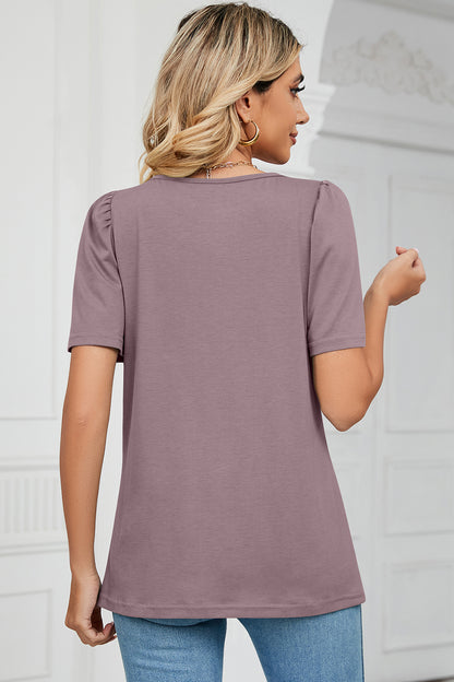 Square Neck Short Sleeve T-Shirt
