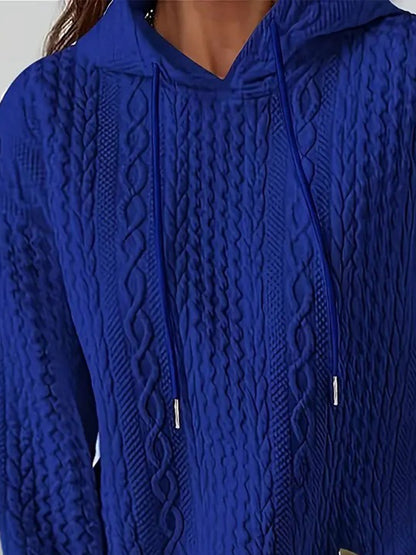 Kapuzenpullover mit überschnittener Schulter und Kordelzug