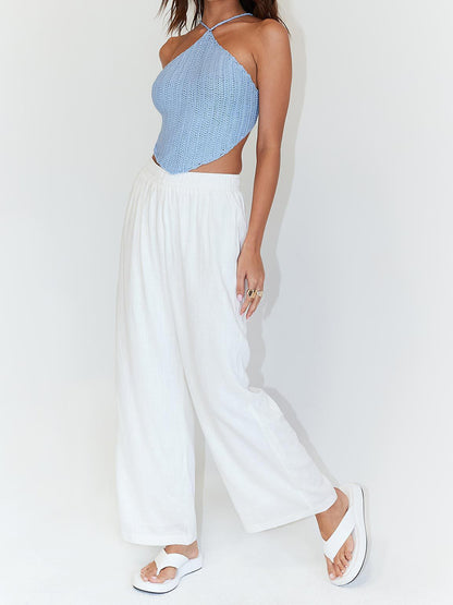 Top sin mangas con lazo en la espalda