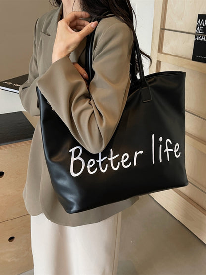 BETTER LIFE Einkaufstasche aus PU-Leder