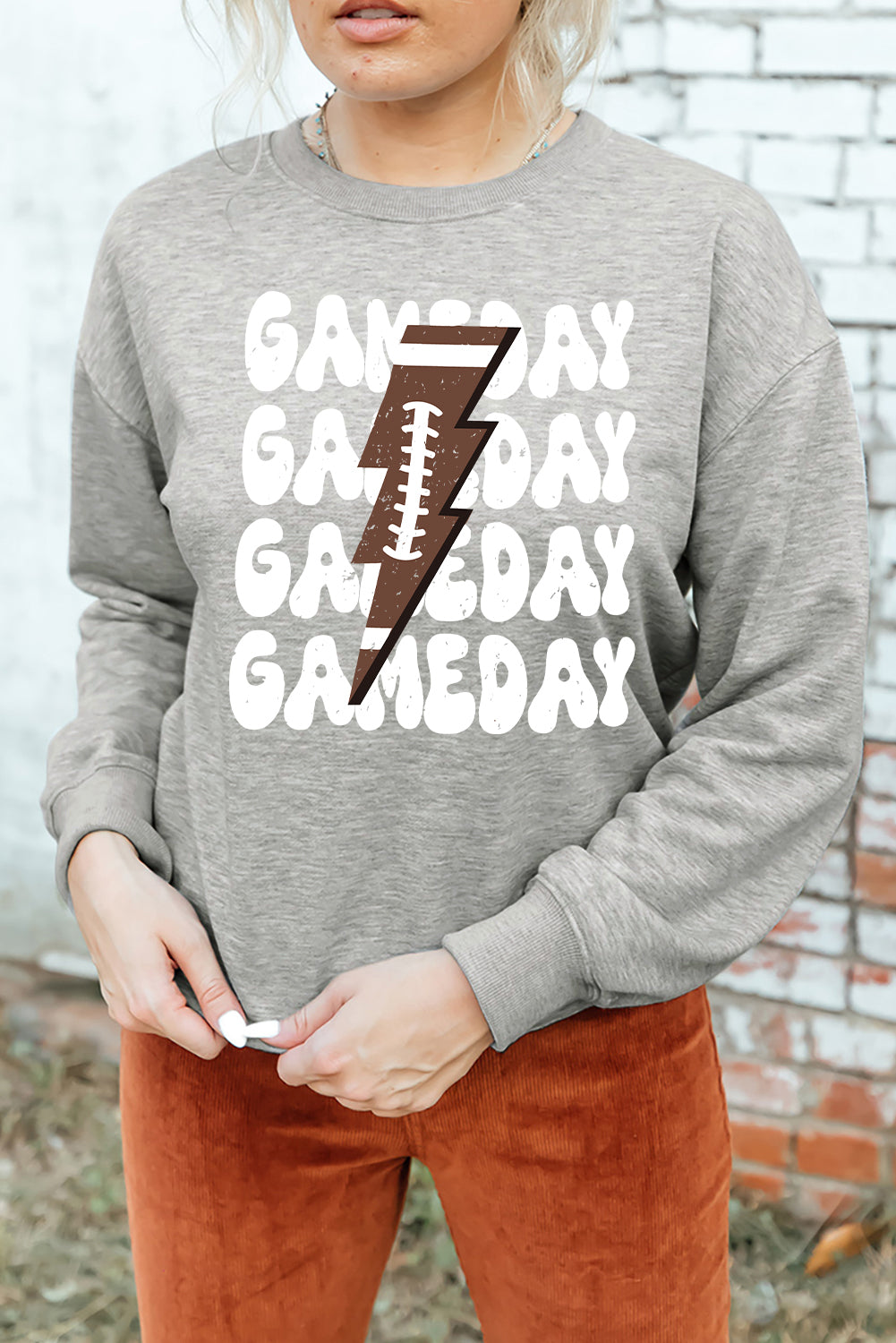 GAME DAY Rundhals-Langarm-Sweatshirt
