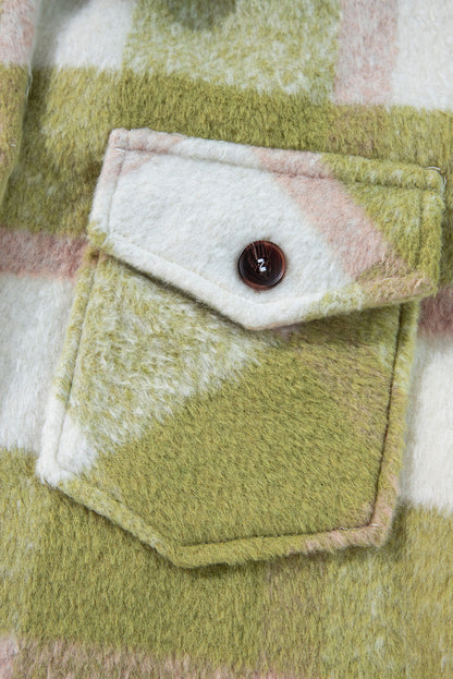 Shacket mit kariertem Kragen und Taschen