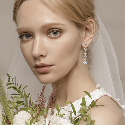 4 Karat Moissanit 925 Sterling Silber Ohrringe