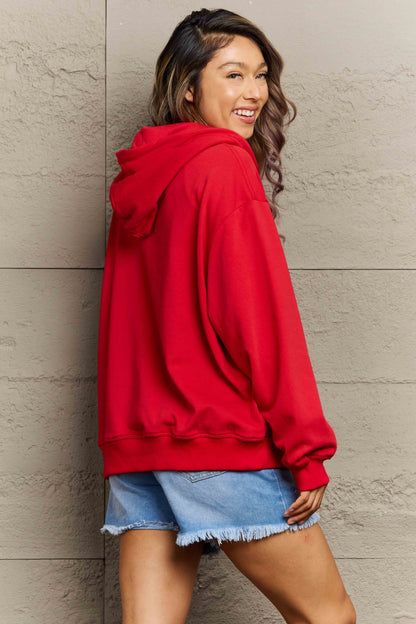 Langärmlige Kapuzenjacke mit Reißverschluss in voller Größe