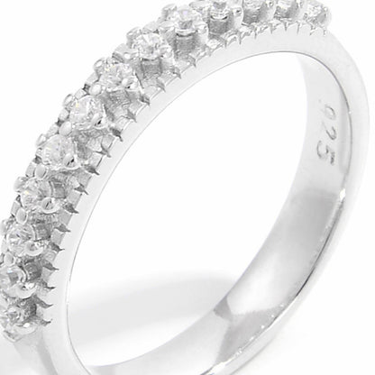 925 Sterling Silber Intarsien Zirkon Ring