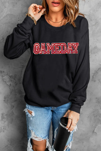 GAME DAY Rundhals-Langarm-Sweatshirt
